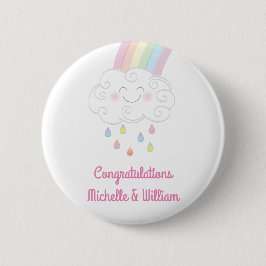 Rainbow Raindrop Kinderdusche Sprinkle Button