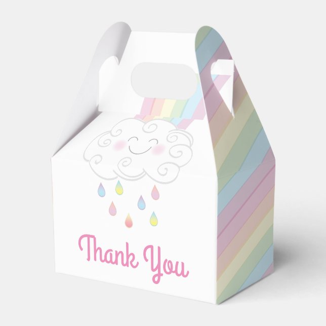 Rainbow Raindrop Kinderdusche Sprinkle Geschenkschachtel (Vorderseite)