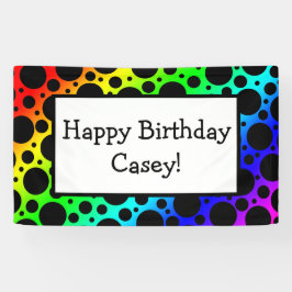 Rainbow Random Polka Dots (individuell einstellbar Banner