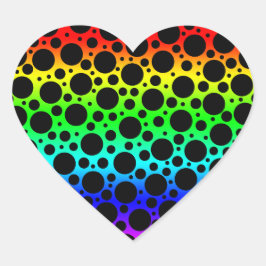 Rainbow Random Polka Dots Stickers Labels
