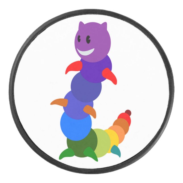 RAINBOW-RAUPE EISHOCKEY PUCK (Vorderseite)
