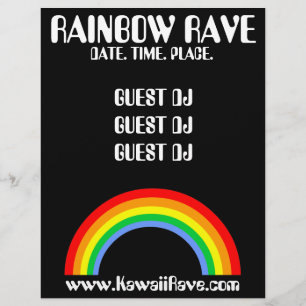 Rainbow Rave Custom Flyer