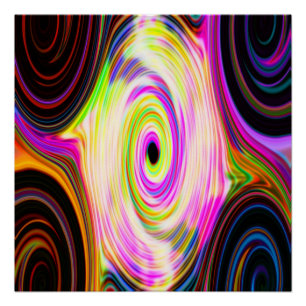 Rainbow Reays cosmiques 5 Swirl Poster parfait