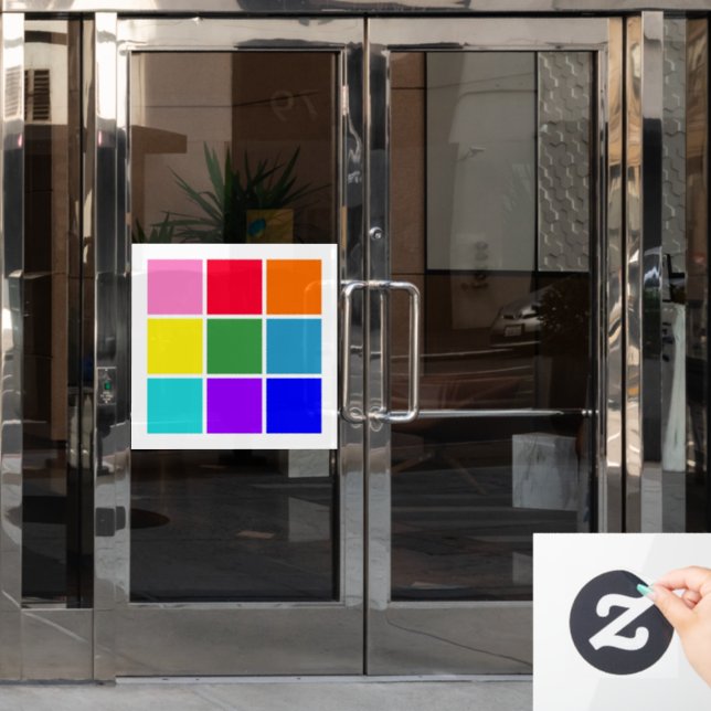 Rainbow-Rechtecke Fensteraufkleber (Büro Tür)