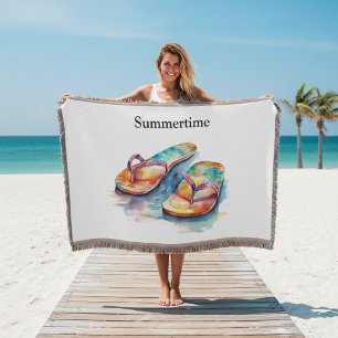 Rainbow Reef Flip Flops, individuell Decke