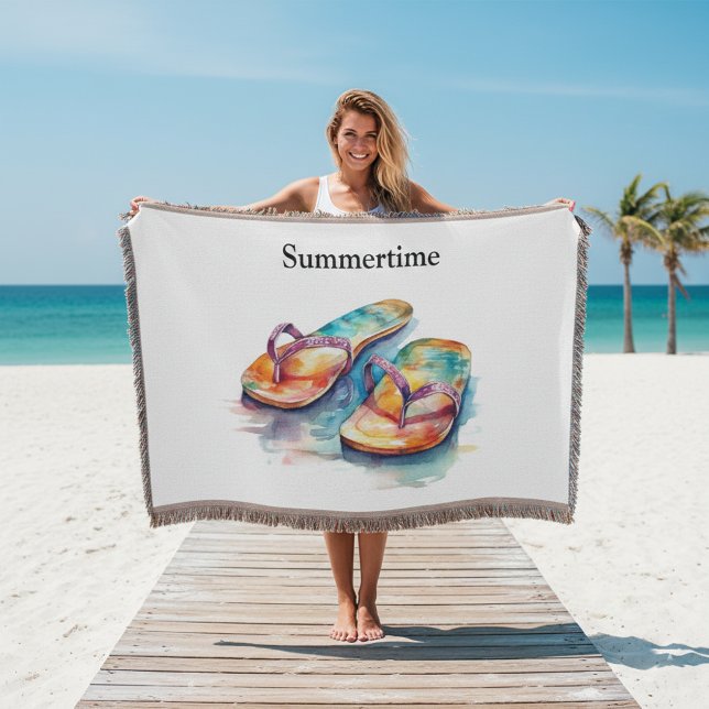 Rainbow Reef Flip Flops, individuell Decke (Von Creator hochgeladen)