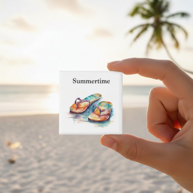 Rainbow Reef Flip Flops, individuell Magnet (Von Creator hochgeladen)
