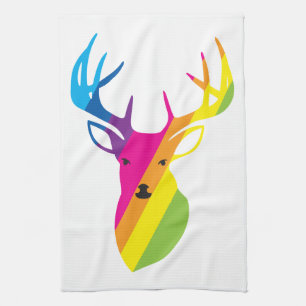 Rainbow Reindeer Küchentuch