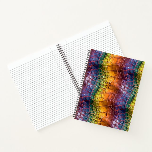Rainbow Reptile Leather Notizbuch (Innenseite)