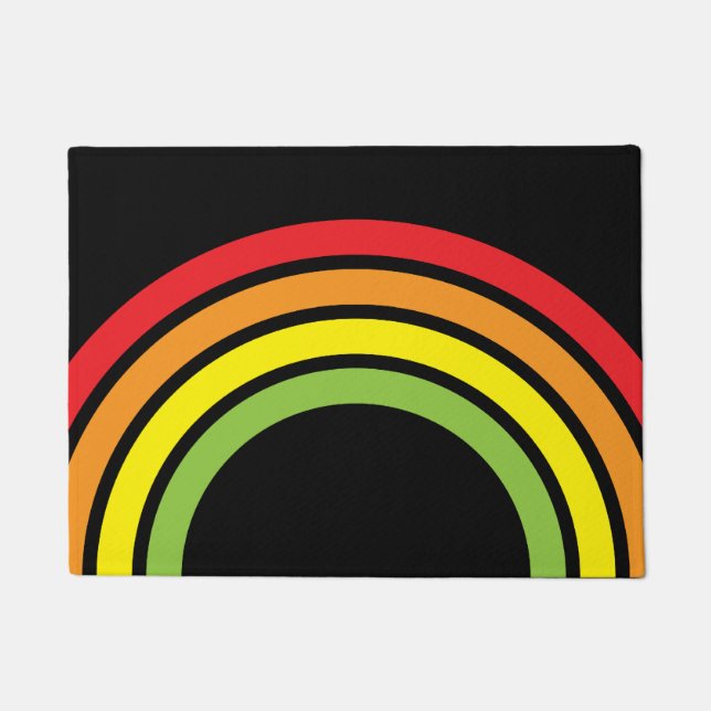Rainbow Retro Floormat Fußmatte (Vorderseite)