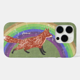 Rainbow Retro Fox Art Orange Retro title_seo2