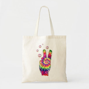 Rainbow Retro Gefärbte Krawatte Psychedelic Peace Tragetasche