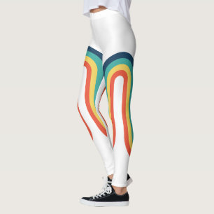 Rainbow Retro Strip Leggings