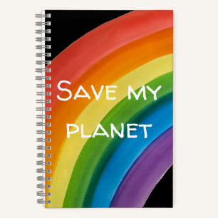 RAINBOW Rette meinen Planeten (anpassbar) Notizbuch