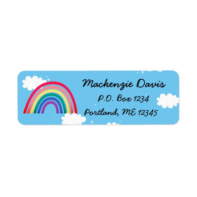 Rainbow return address label (Vorne)