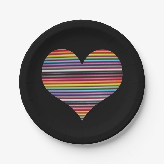 Rainbow Ribbon Cable Heart Paper Teller (Vorderseite)