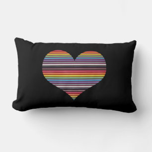 Rainbow Ribbon Kabelherz Lumbalwirbelkissen Lendenkissen