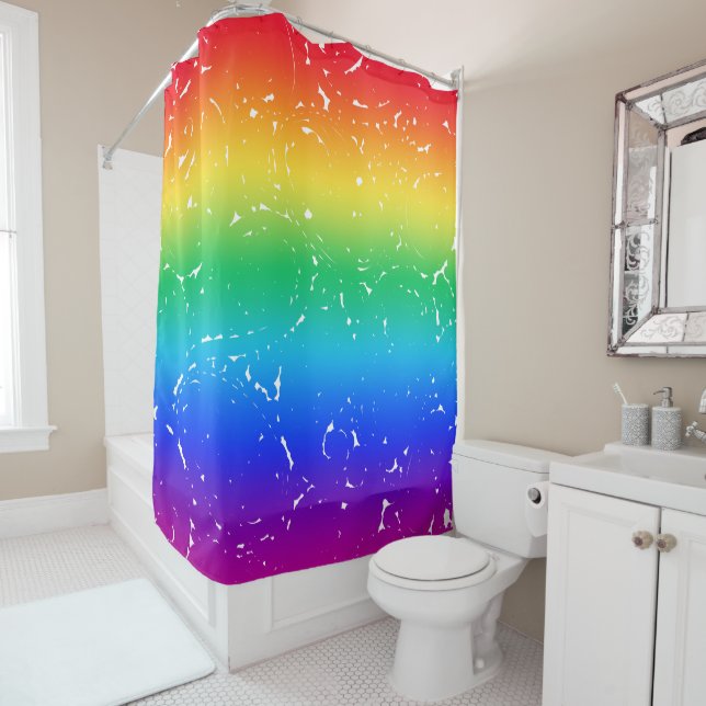 Rainbow-Riesenpaisley Duschvorhang (Beispiel)