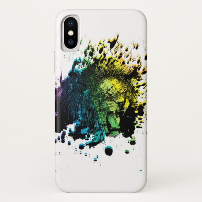 Rainbow Roaring Lion Case-Mate iPhone Hülle (Rückseite)