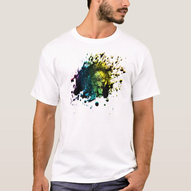 Rainbow Roaring Lion T-Shirt (Vorderseite)