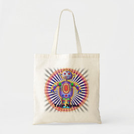 Rainbow Robot Tote Bag Tragetasche