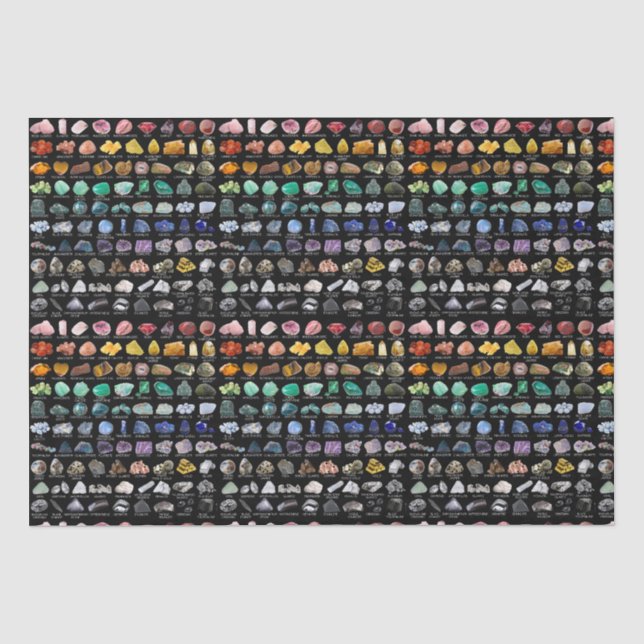 Rainbow Rocks Crystal Collection Chart Seidenpapier (Vorderseite)