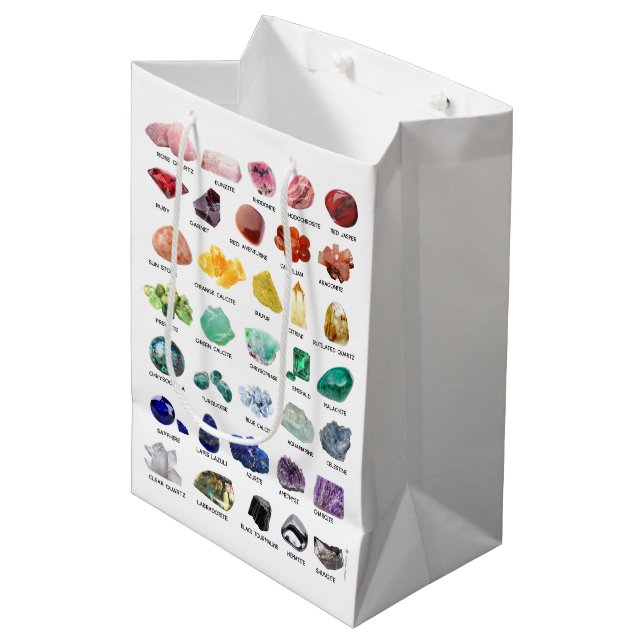 Rainbow Rocks Crystal Collection Gems Gift Bag Mittlere Geschenktüte (Vorderseite Schrägansicht)