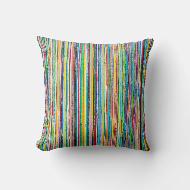 Rainbow Roll 16 x 16 Poly Throw Kissen (Vorderseite)