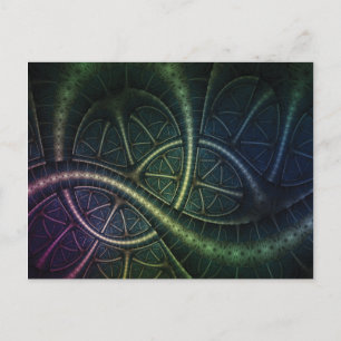 Rainbow Roots Fraktal Postkarte