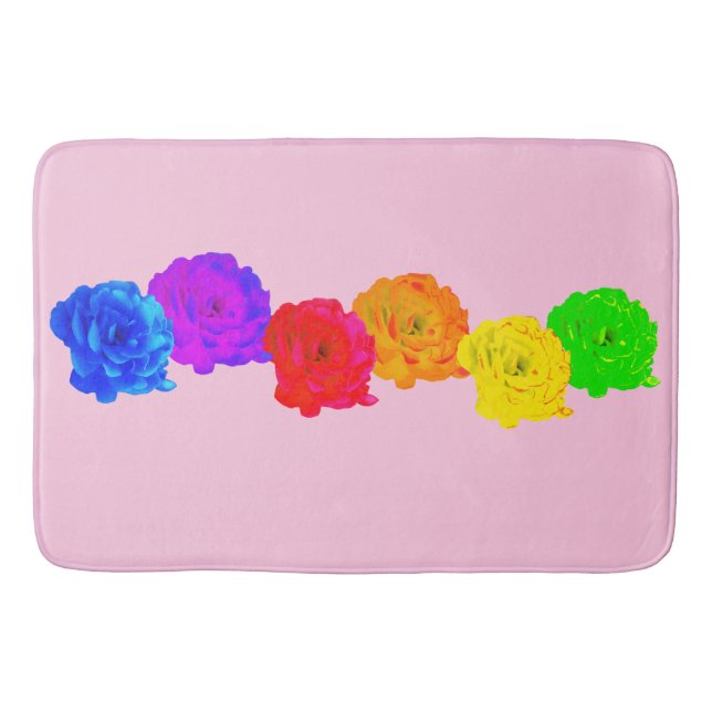 Rainbow-Rose Badematte (Vorderseite)
