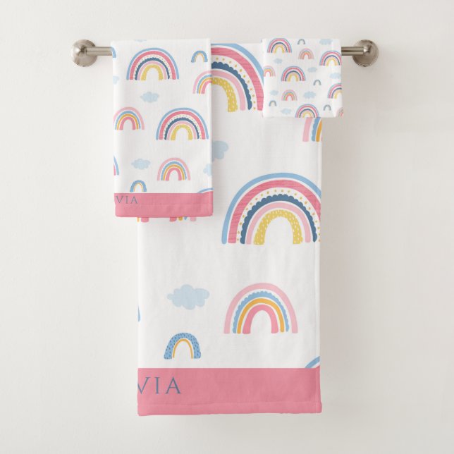 Rainbow Rose Bleu Personnalisé Boho Girl (En situation)