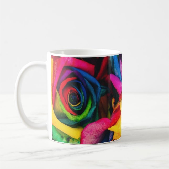 Rainbow Rose Bouquet Kaffeetasse (Links)