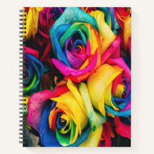 Rainbow Rose Bouquet Notizbuch