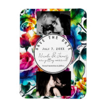 Rainbow-Rose Save the Date schwarz und weiß