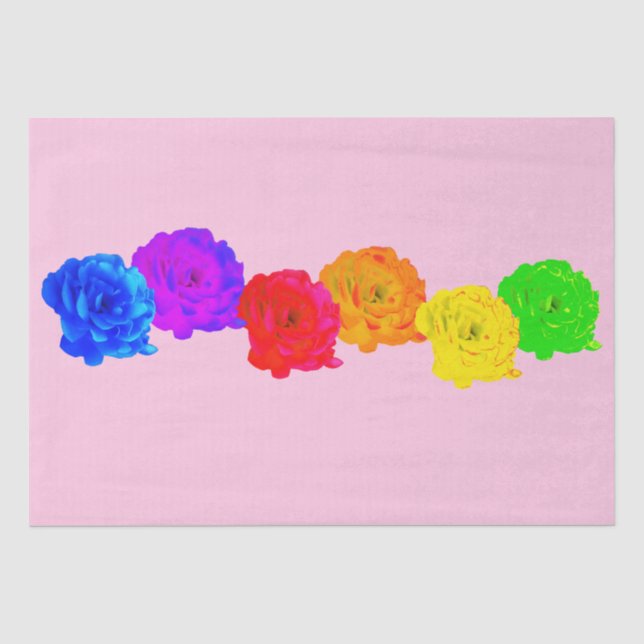 Rainbow-Rose Seidenpapier (Vorderseite)