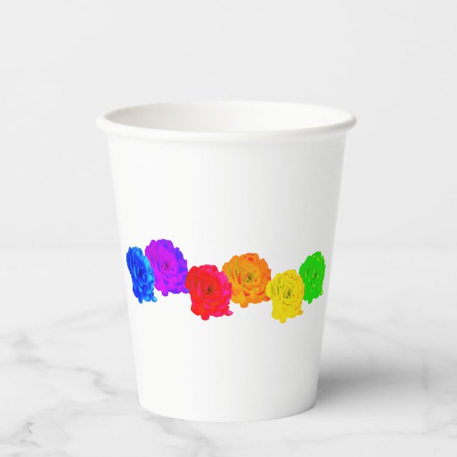 Rainbow Rose Sweet Delight Pappbecher (Vorderseite)
