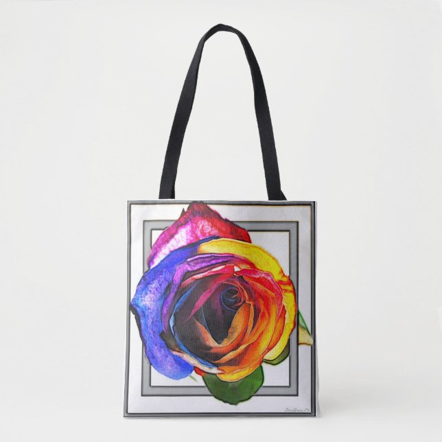 Rainbow Rose   Tasche (Vorderseite)