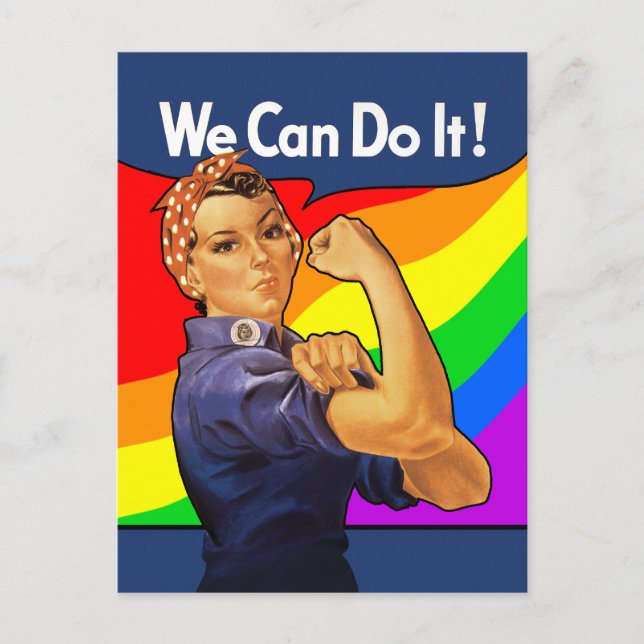 Rainbow Rosie Postkarte (Vorderseite)