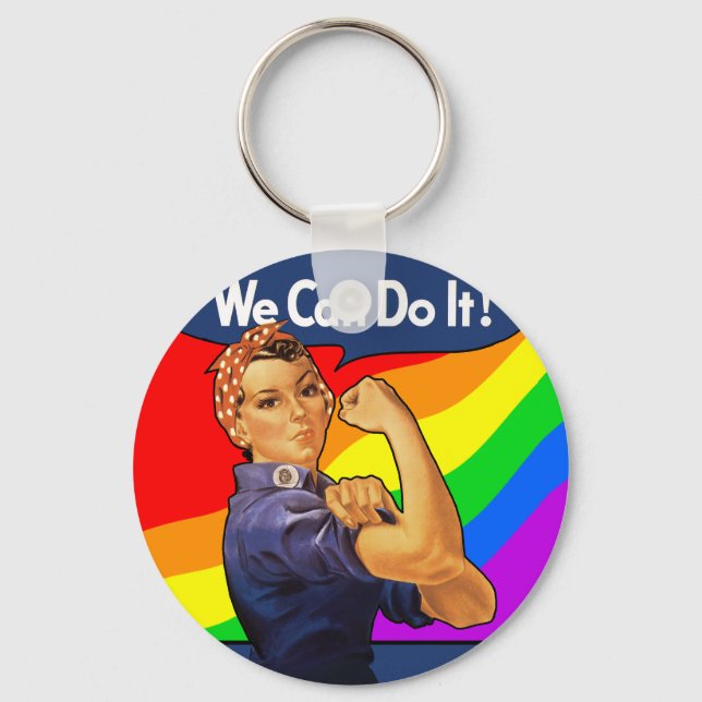 Rainbow Rosie Schlüsselanhänger (Vorderseite)