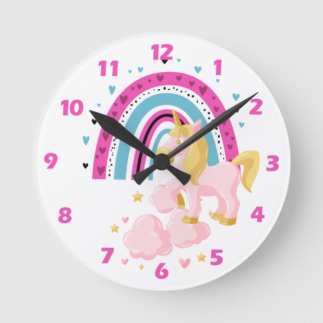 Rainbow Round Clock Runde Wanduhr (Vorderseite)