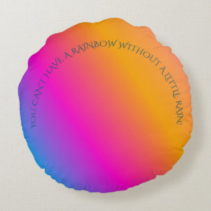 Rainbow Round throw Kissen mit individuellem Angeb