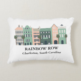 Rainbow Row Charleston Caroline du Sud Coussin