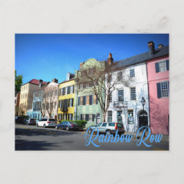 Rainbow Row, Charleston South Carolina Postkarte