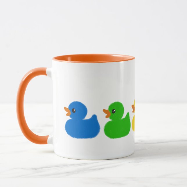 Rainbow Rubber Ducks Tasse (Links)