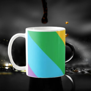 Rainbow Rush   Diagonale Streifen Klassische Tasse