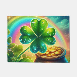 Rainbow Saint Patrick's Day Klee Fußmatte