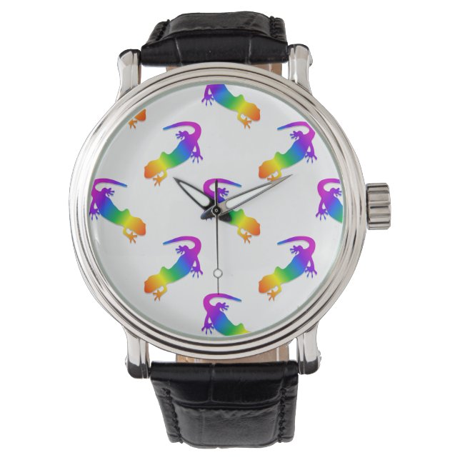 Rainbow Salamander Armbanduhr (Vorderseite)