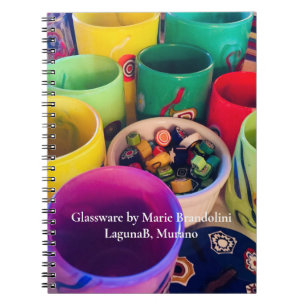 RAINBOW-SAMMLUNG VON KLEINEN GLASSEN AUS LagunaB, Notizblock