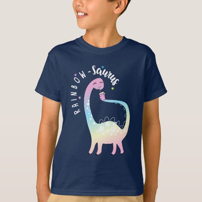 Rainbow Saurus T-Shirt (Vorderseite)
