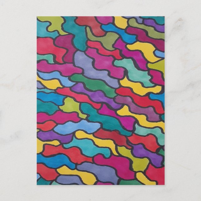 Rainbow-Scales Abstrakt Postkarte (Vorderseite)